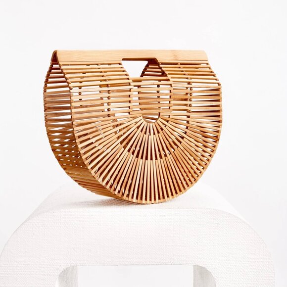 Cult Gaia "Gaia's Ark" Large Bamboo Bag (w/Purse Liner included) - Picture 2 of 11